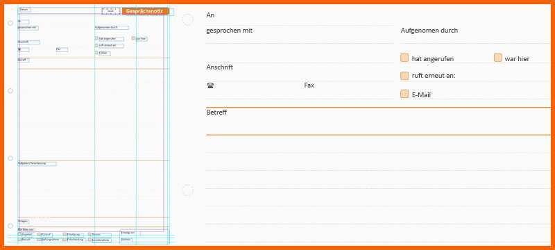 Modisch Büromaterial Gesprächsnotiz Für Adobe Indesign