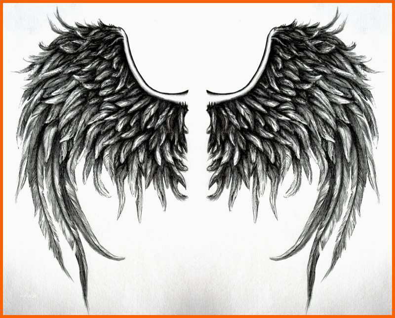 Modisch Das Beliebte Tattoo Von Teenagern Engelsflügel Vorlagen
