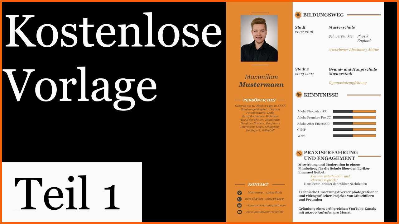 Modisch Design Lebenslauf Vorlage Kostenlos