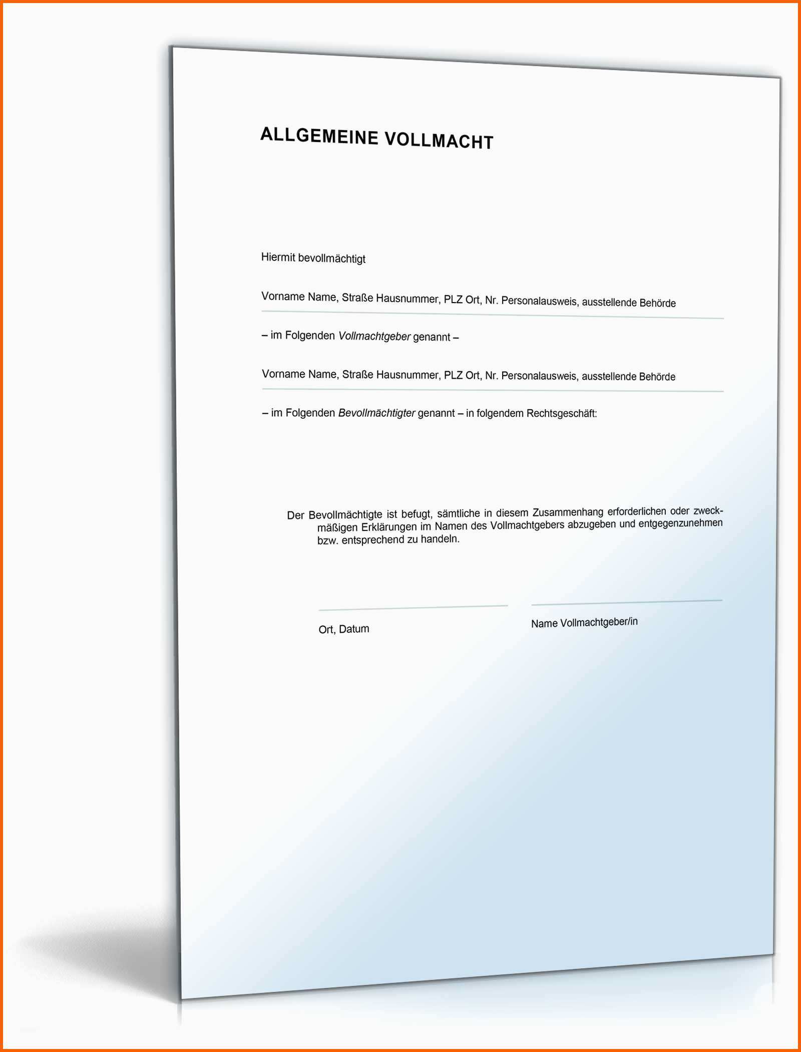 Modisch Einmalige Bankvollmacht