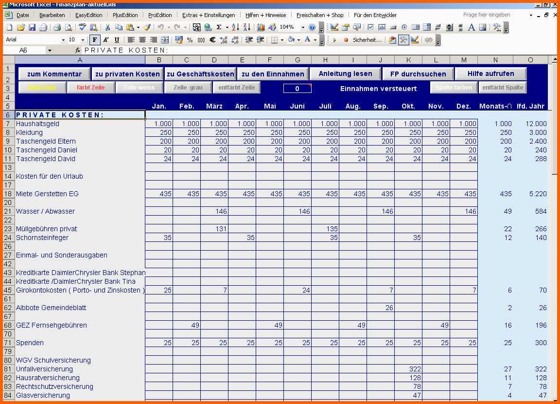 Modisch Einnahmen Ausgaben Excel Vorlage Kostenlos Best Die