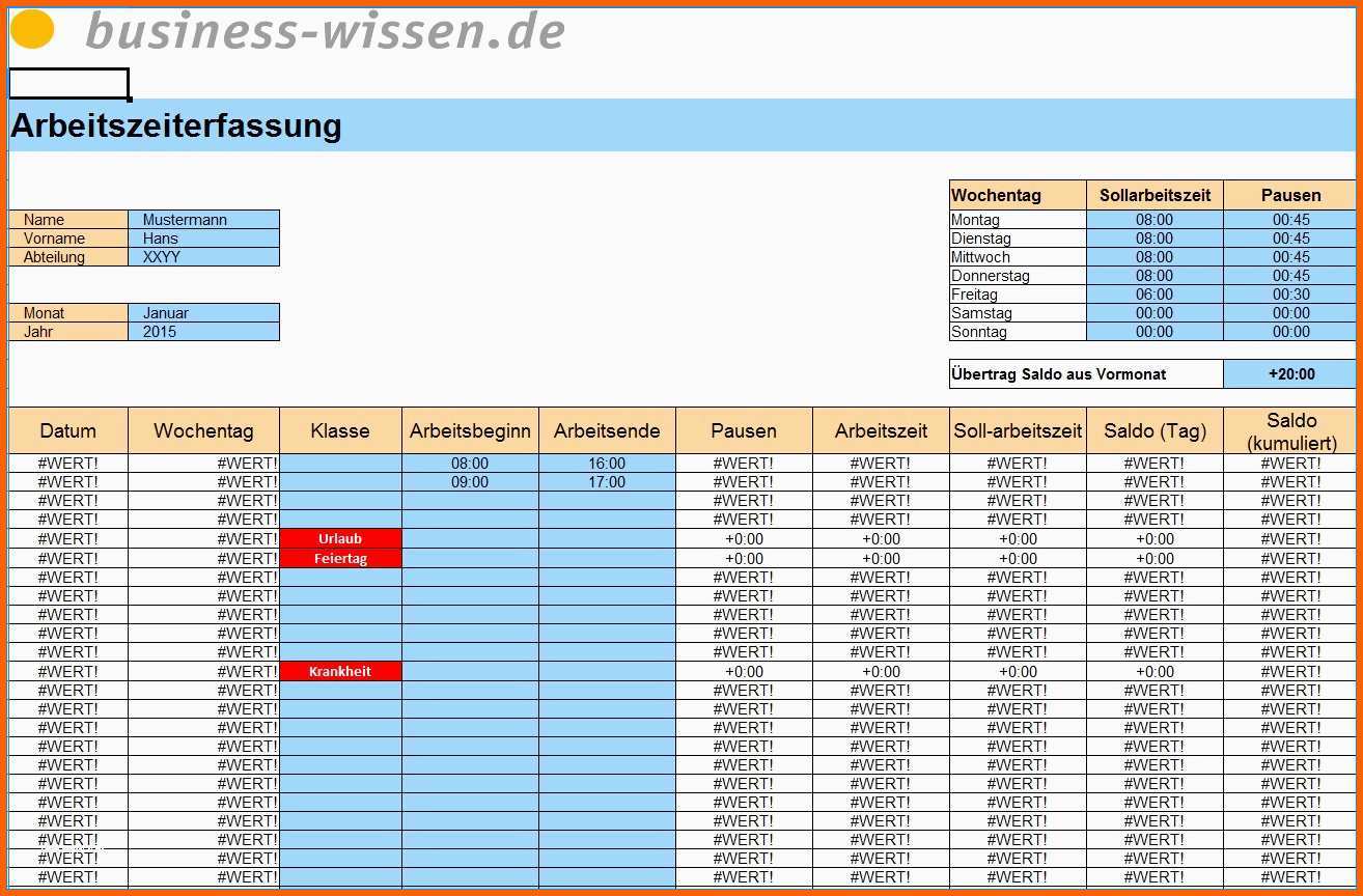 Modisch Excel Arbeitszeit Berechnen Vorlage Innerhalb Neueste 8