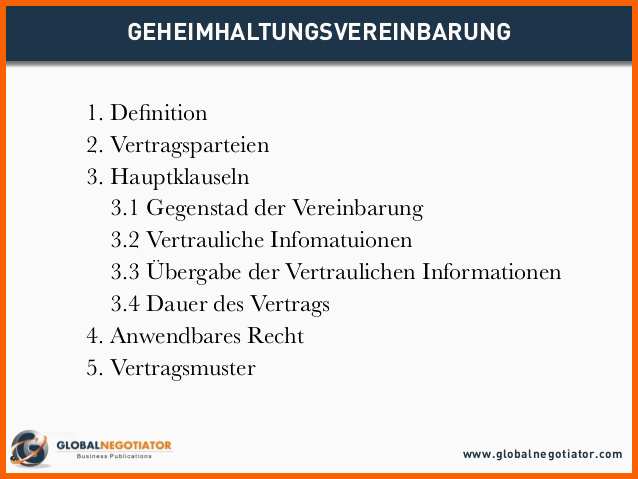 Modisch Geheimhaltungsvereinbarung Muster Und Vorlage