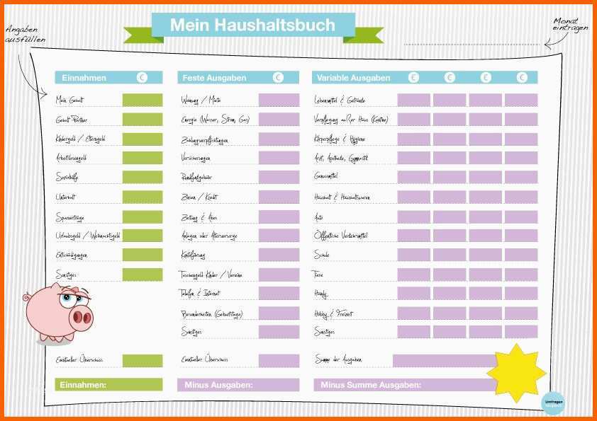 Modisch Geld Sparen Im Haushalt Haushaltsbuch Führen