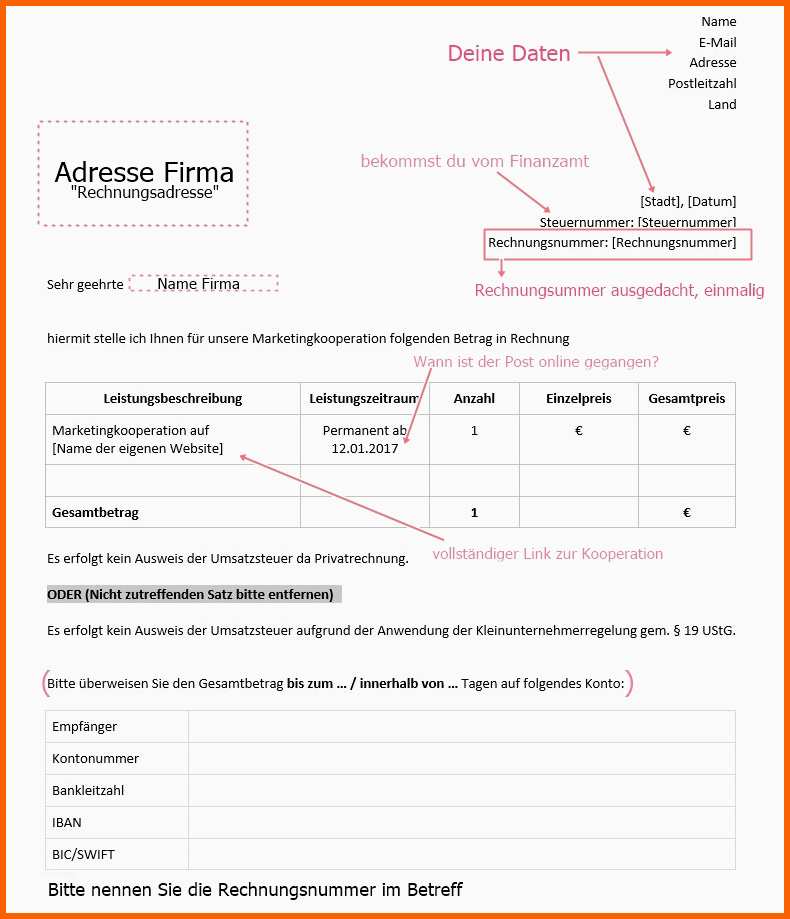Modisch How to Blog Eine Rechnung Schreiben Modewunsch