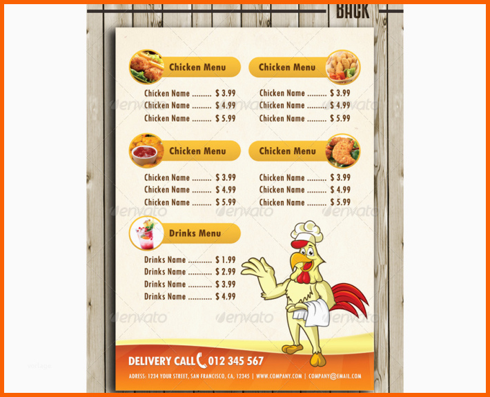 Modisch Imbiss Flyer Vorlage Fast Food Speisekarten Flyer