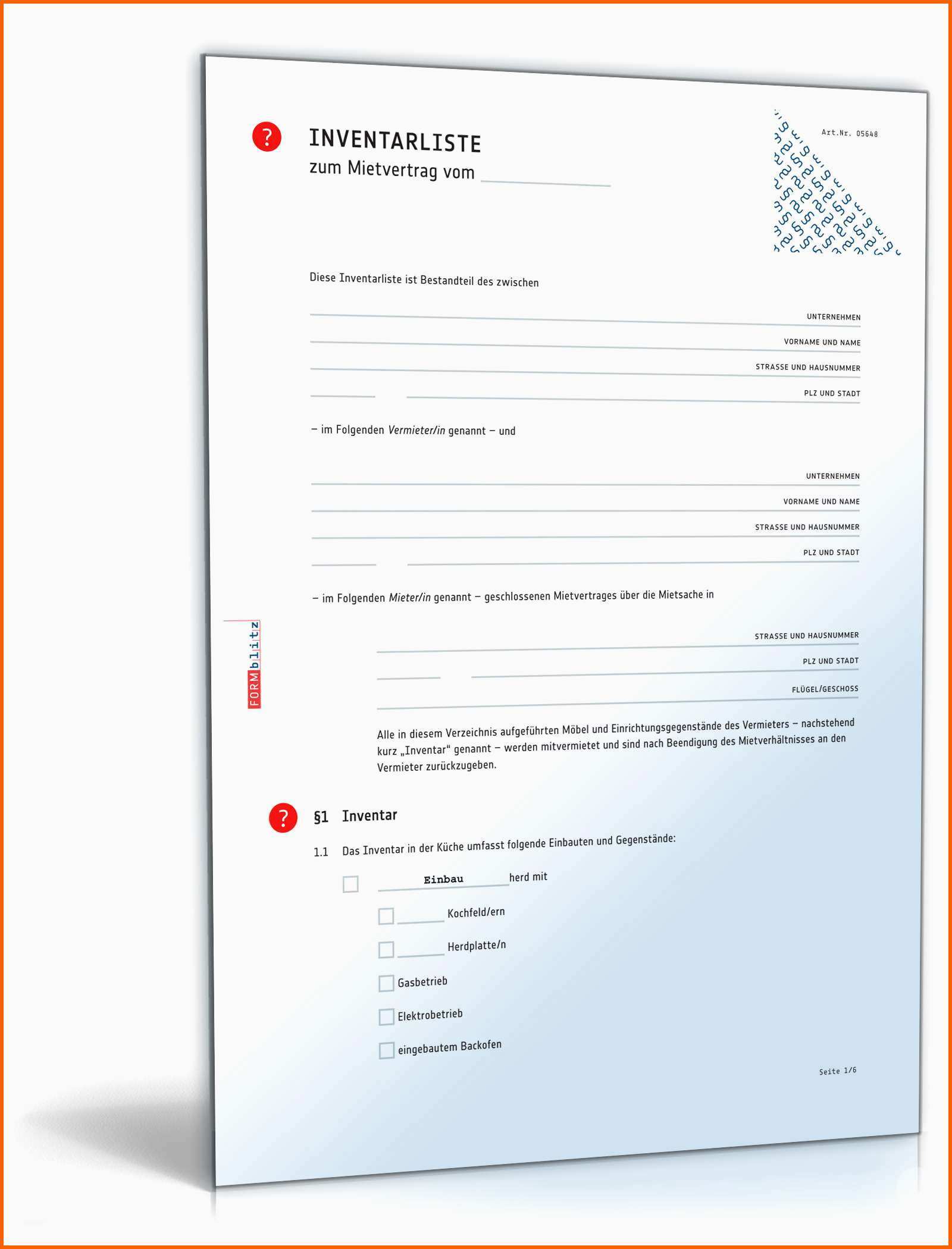 Modisch Inventarliste Vorlage Muster – Download Vorlagen