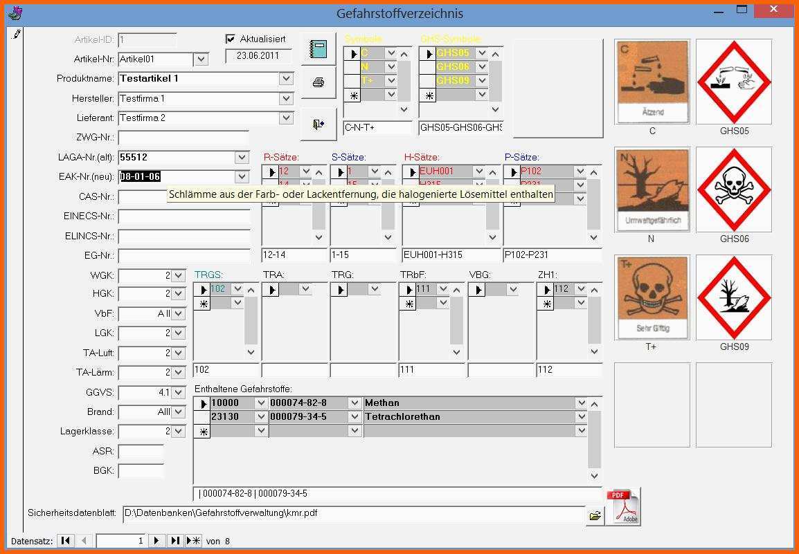 Modisch Jj software Gefahrstoffverwaltung Gefahrstoff