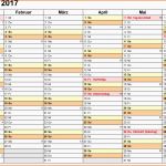 Modisch Kalender 2017 Zum Ausdrucken In Excel 16 Vorlagen