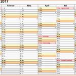 Modisch Kalender 2017 Zum Ausdrucken In Excel 16 Vorlagen
