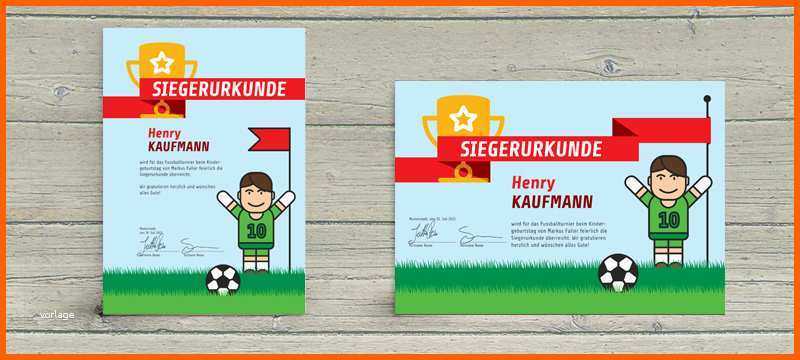 Modisch Kreatives Urkundendesign Für Kinder Fußball Im Hoch Und