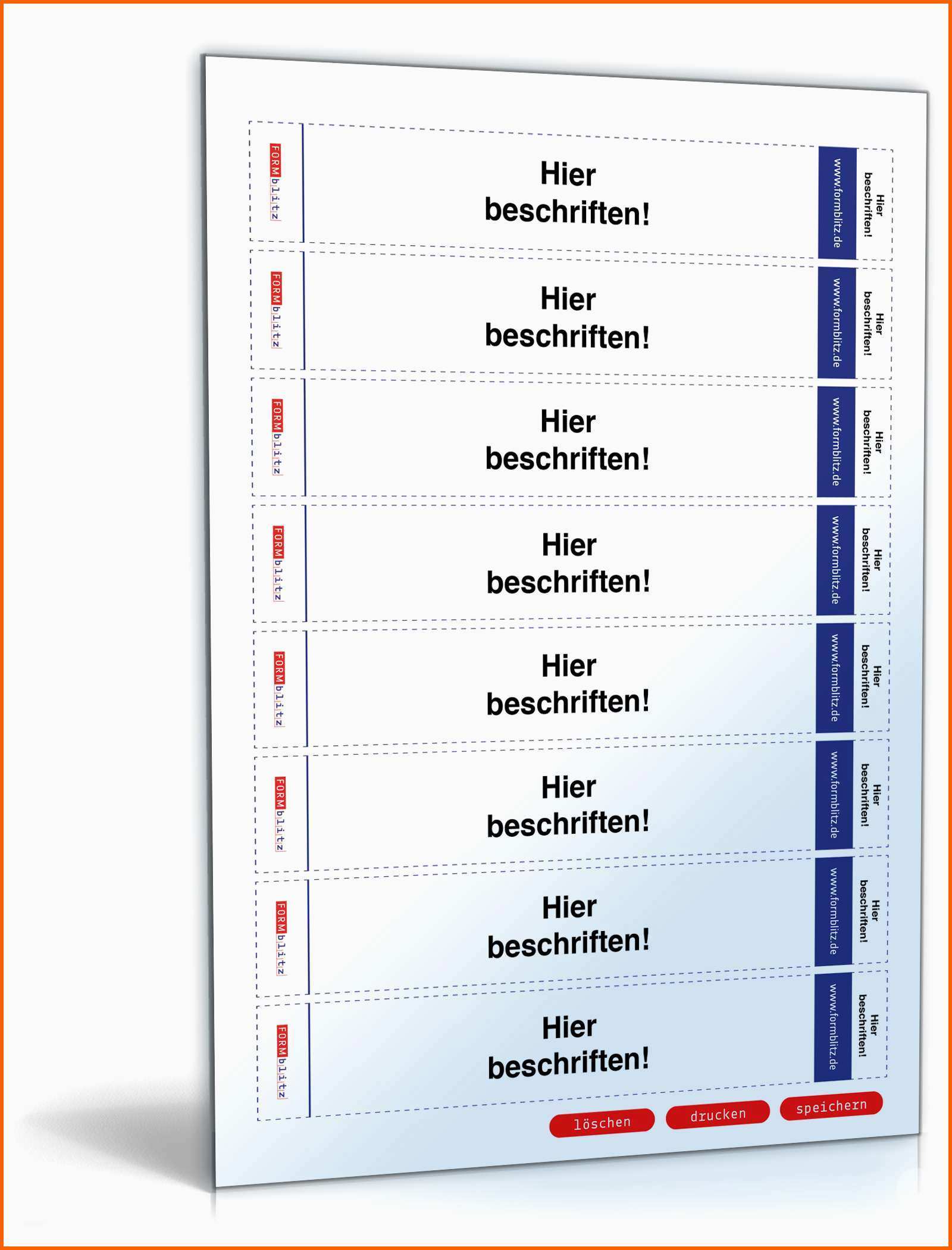 Modisch ordner Rücken Für Leitz ordner Im Hochformat 3 0 X 18 8