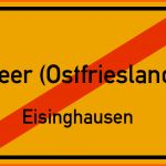 Modisch ortsschild Leer Ostfriesland Eisinghausen Kostenlos
