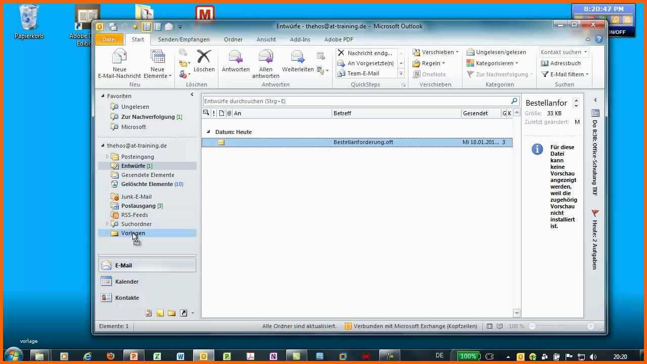 Modisch Outlook E Mail Vorlage E Mail Als Vorlage Typ Oft
