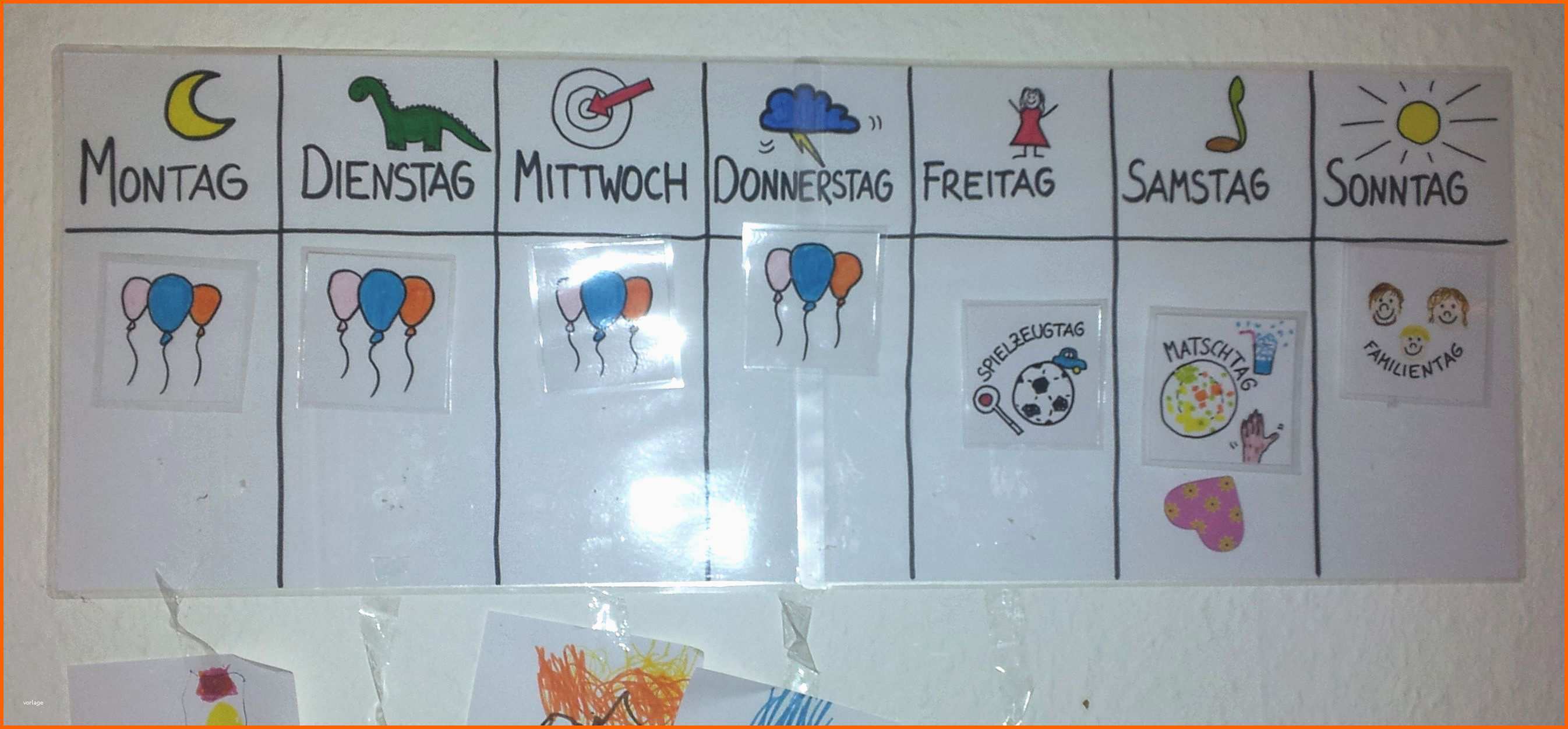 Modisch "mama ist Heute Spielzeugtag " Wochenplan Für