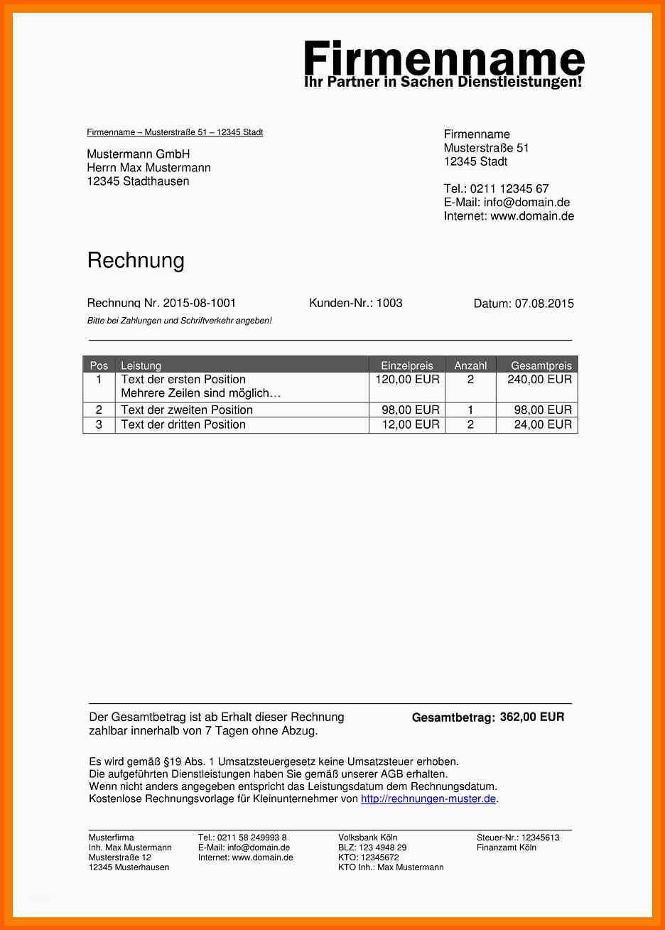 Modisch Rechnung Autoverkauf Privat Vorlage Bezüglich Creative