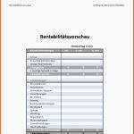 Modisch Rentabilitätsvorschau