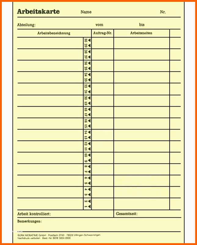 Modisch Stempelkarte B 018 3004 0500 Von Bürk Mobatime Overview