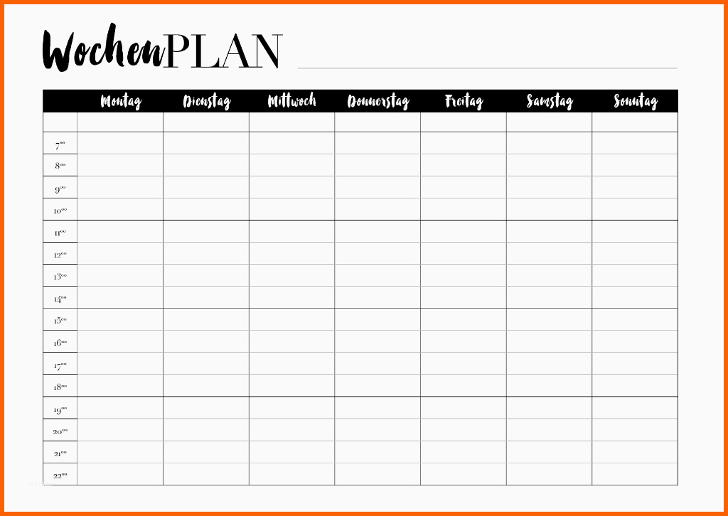 Modisch Stundenplan Und Wochenplan Zum Ausdrucken