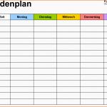 Modisch Stundenplan Vorlagen Pdf Zum Download &amp; Ausdrucken Kostenlos