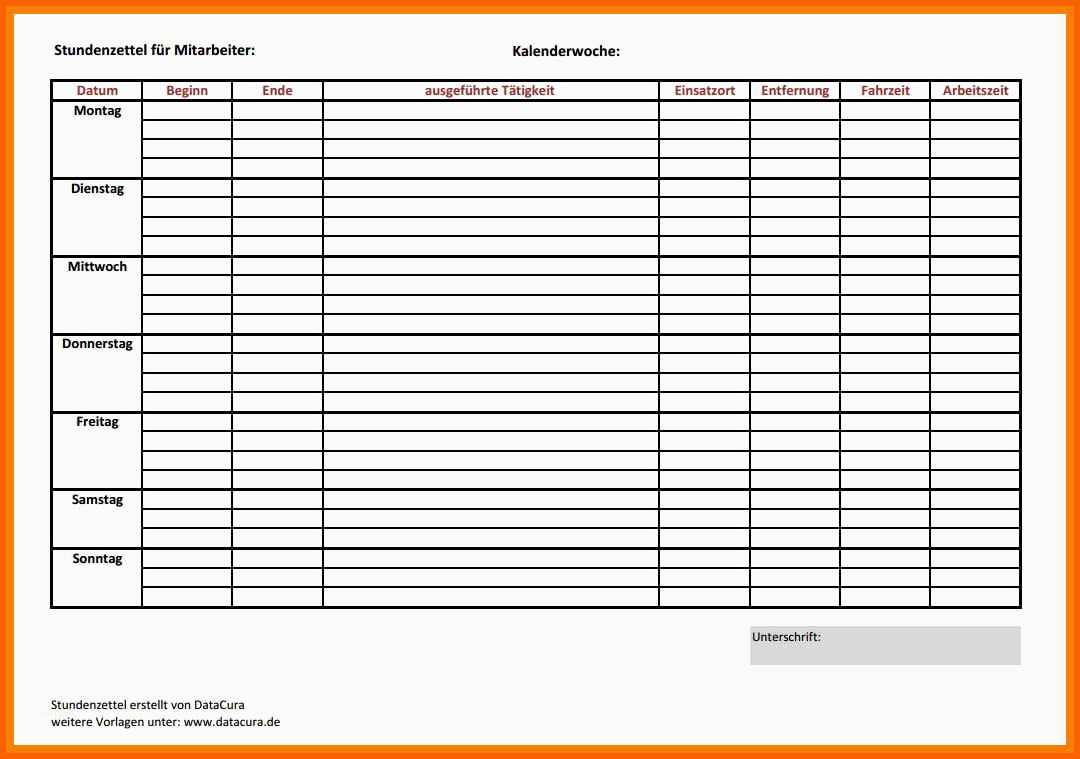 Modisch Stundenzettel Excel 2018 – Xcelz Download