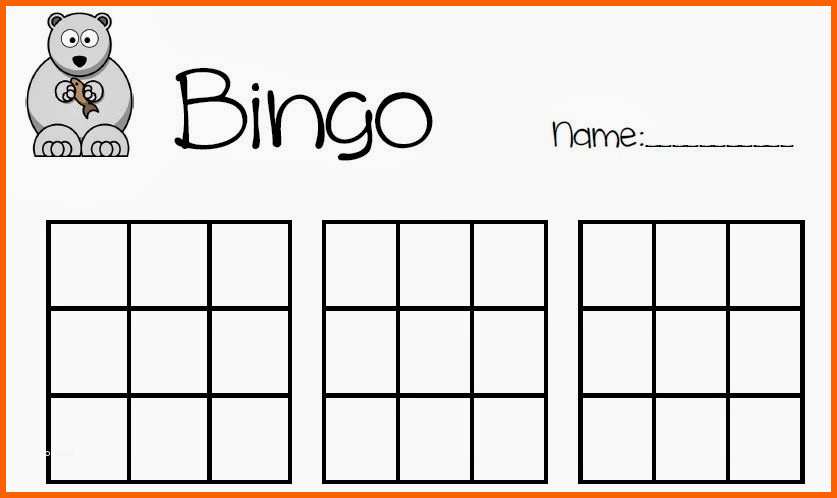 Modisch Vorlage Für Ein Bingospiel