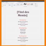 Modisch Vorlage Menükarte Word Speisekarte Word Vorlage Wunderbar