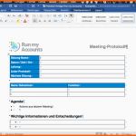 Modisch Vorlage Protokoll Besprechung Word