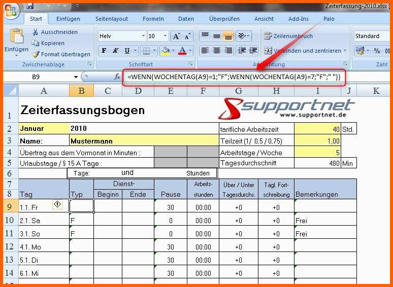 Modisch Zeiterfassung Mit Excel Oder Calc