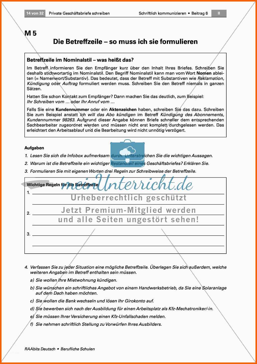 Neue Version 10 Privater Geschäftsbrief