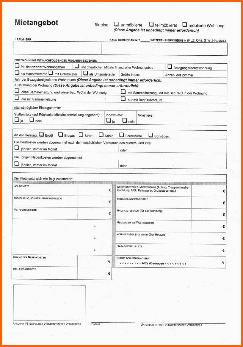 Neue Version 10 Selbstauskunft Vorlage