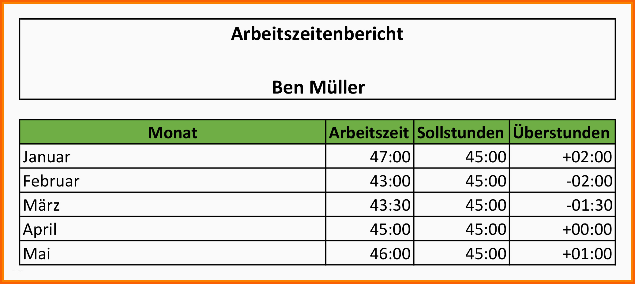 Neue Version 13 Stundennachweis Excel