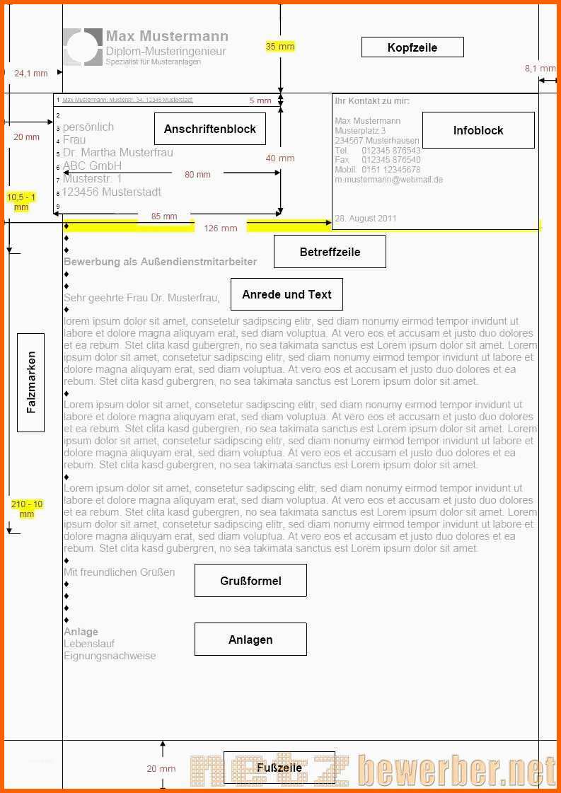 Neue Version 16 Geschäftsbrief Din 5008 Aufbau