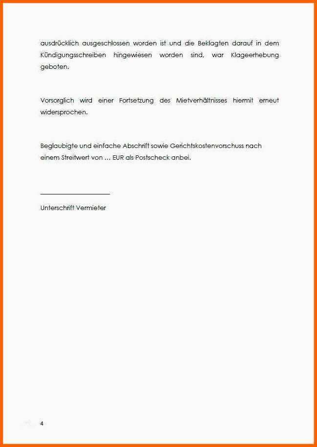 Neue Version 17 formlose Kündigung Muster