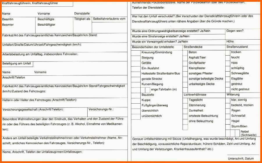 Neue Version 17 Schadensmeldung Versicherung Vorlage