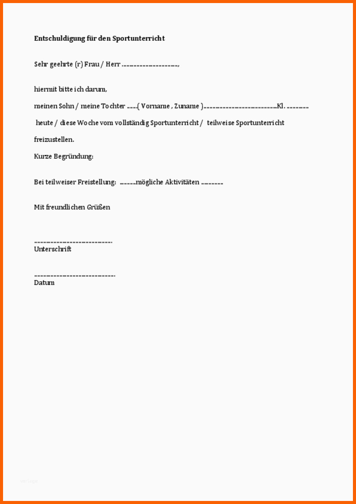 Neue Version 18 Entschuldigung An Schule