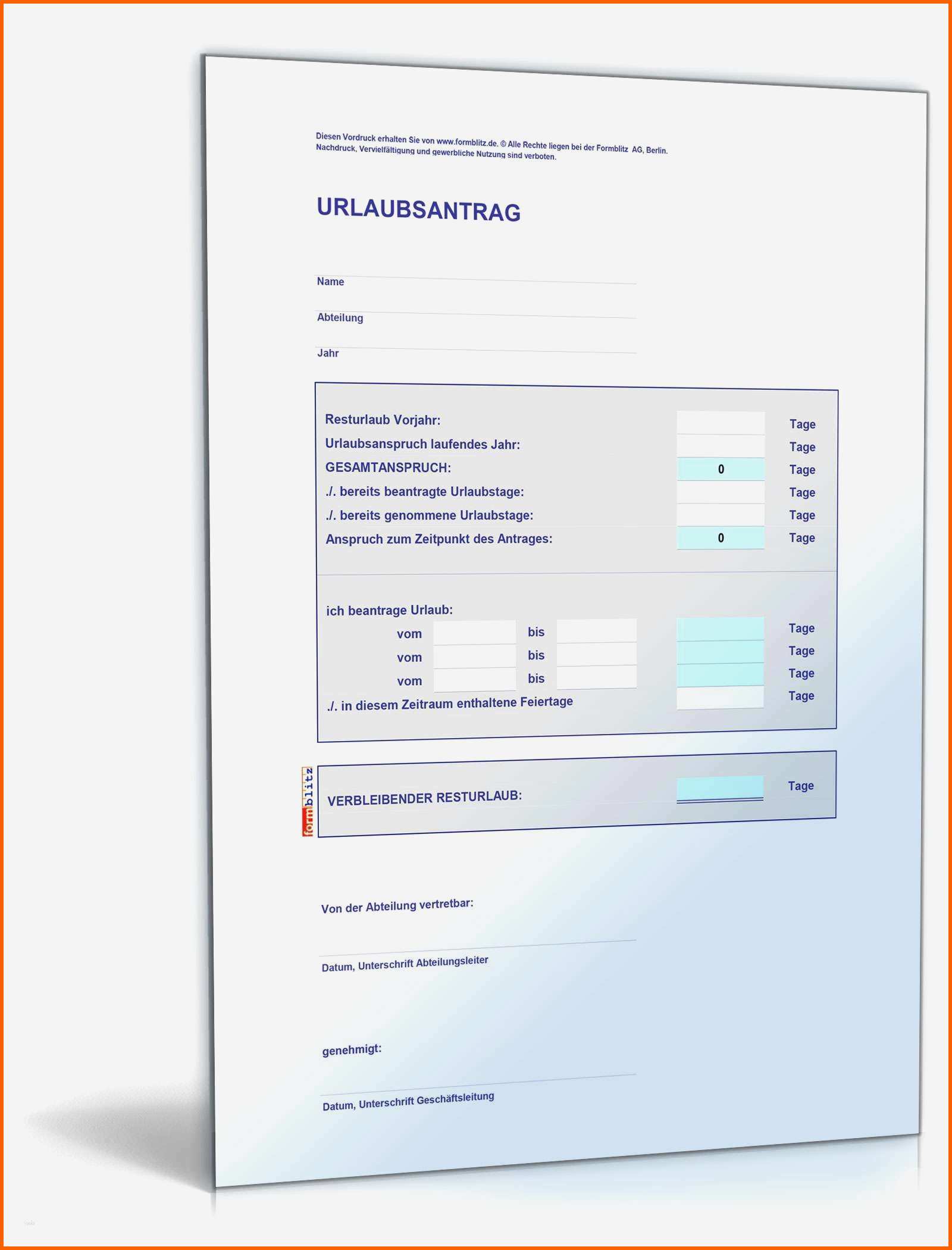 19 urlaubsantrag vorlage 2016
