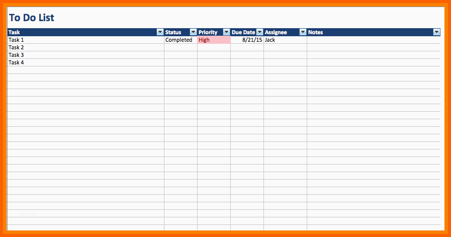 Neue Version 7 Excel to Do Liste Vorlage