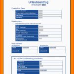 Neue Version 7 Vorlage Urlaubsantrag Word