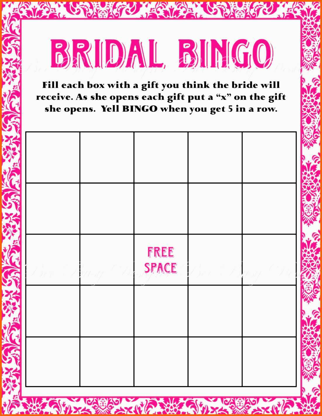 Neue Version 9 Druckbare Bingo Vorlage Vorlagen123 Vorlagen123