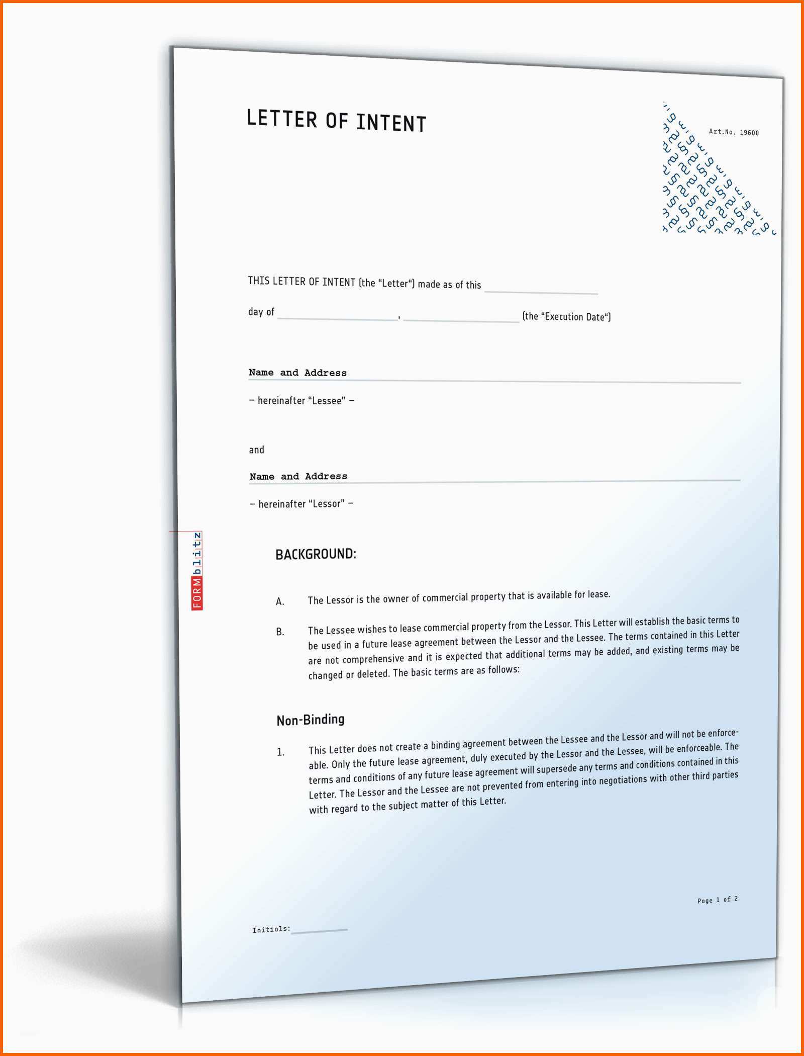 Neue Version Absichtserklärung Englisch Muster Vorlage Zum Download