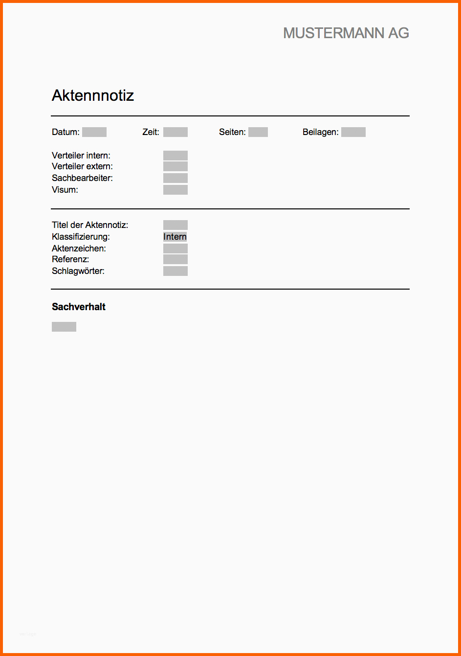 Neue Version Aktennotiz Vorlage Kostenlose Word Vorlage