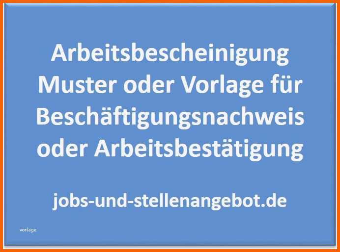 Neue Version Arbeitsbescheinigung Muster Vorlage Zum Download