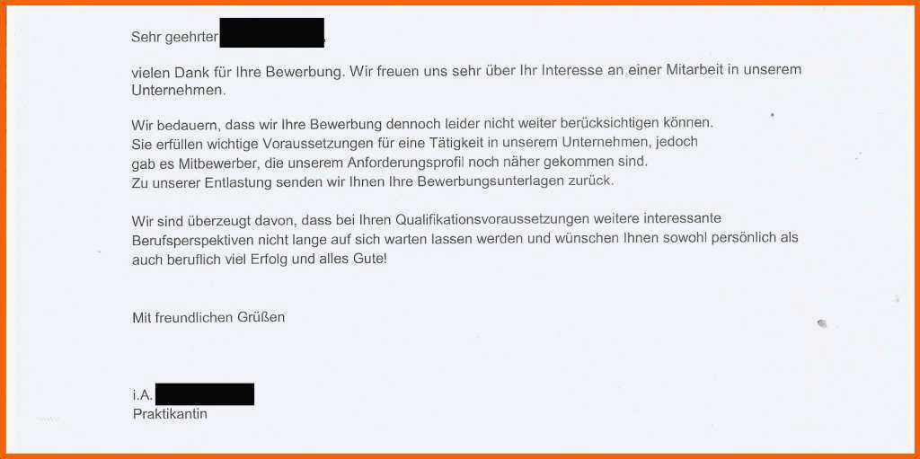 Neue Version Bewerbungsabsage Vorlage Einzigartig Kurzfristige