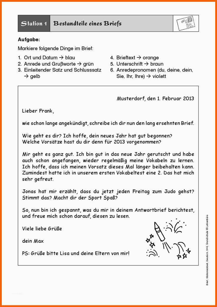 Neue Version Bildergebnis Für Brief Schreiben 3 Klasse