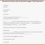 Neue Version Einspruch Bei Strafzettel Wegen Falschparkens Vorlage