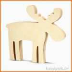 Neue Version Elch Aus Hellem Holz 15x14 Cm Dicke 16 Mm