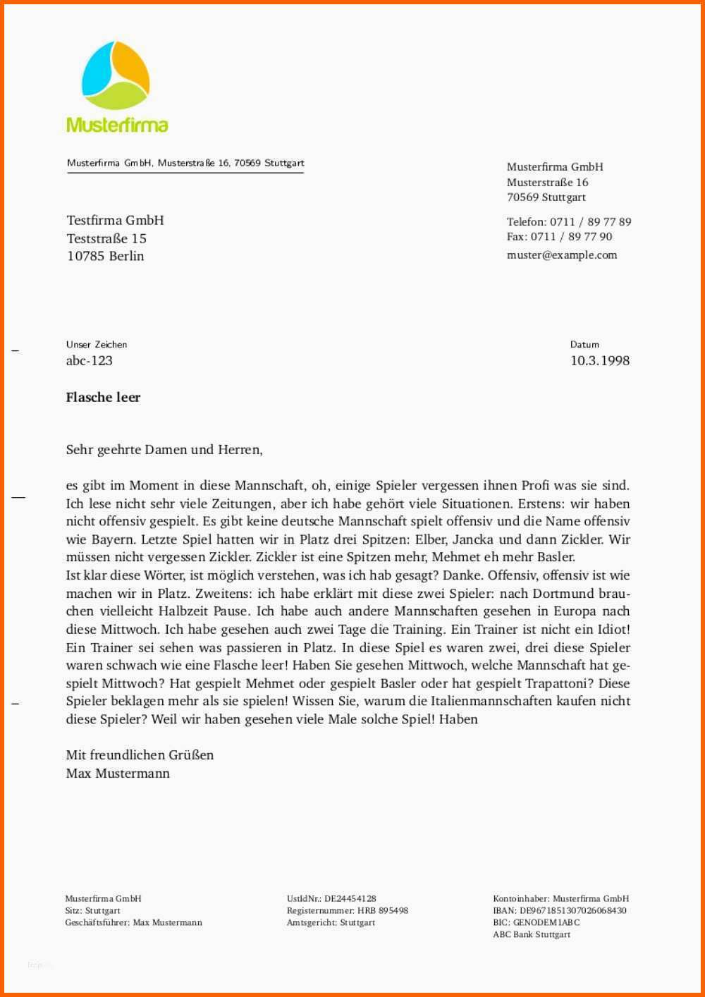 Neue Version Geschäftsbrief Vorlage Din 5008 Schönste Drucke Selbst