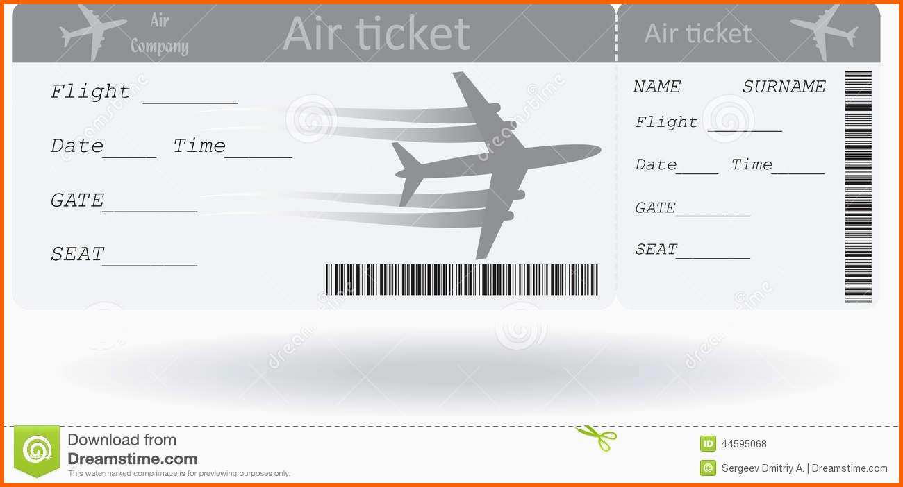 Neue Version Gutschein Flugticket Vorlage Schönste Variante Des