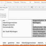 Neue Version Im Word Brief Anschrift Und Den Absender In Zwei